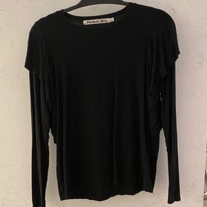 Michael Stars Flutter Long Sleeve Shirt